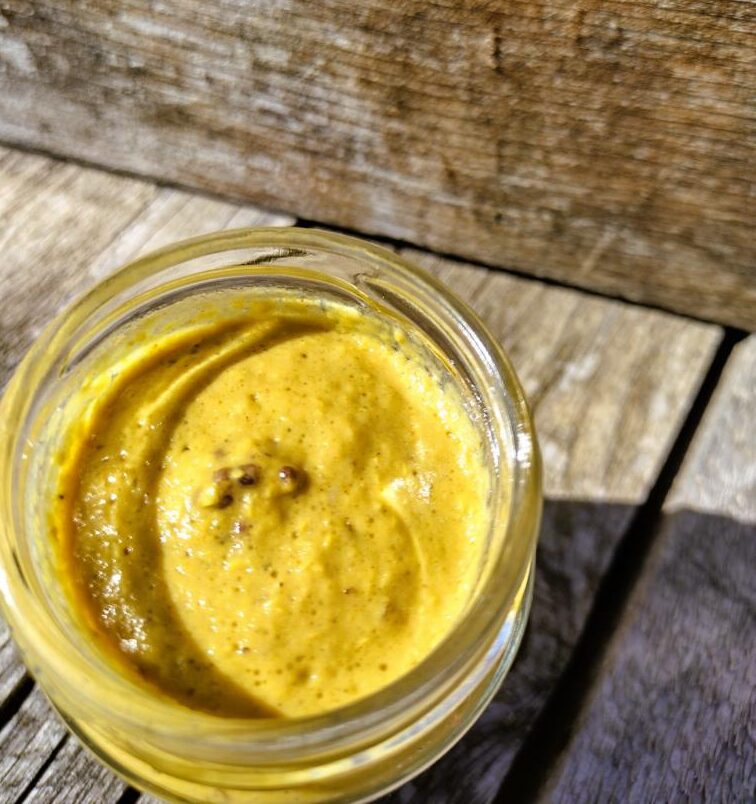 Honigsenf - 140 ml 4 offenen Glas Honigsenf Detailansicht